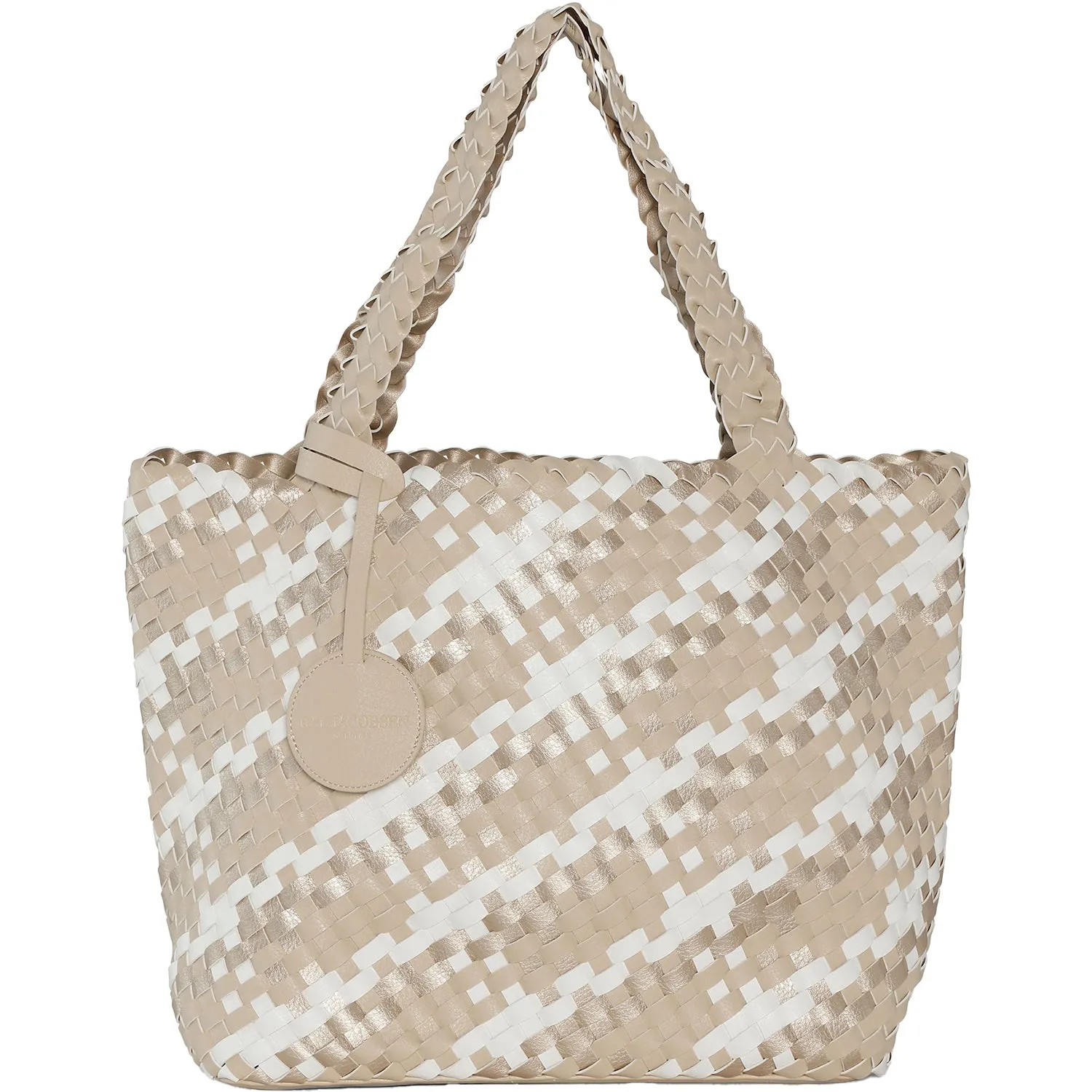 Women's Ilse Jacobsen Bag 08 Graphics Reversible Shopper Ivory/White Synthetic